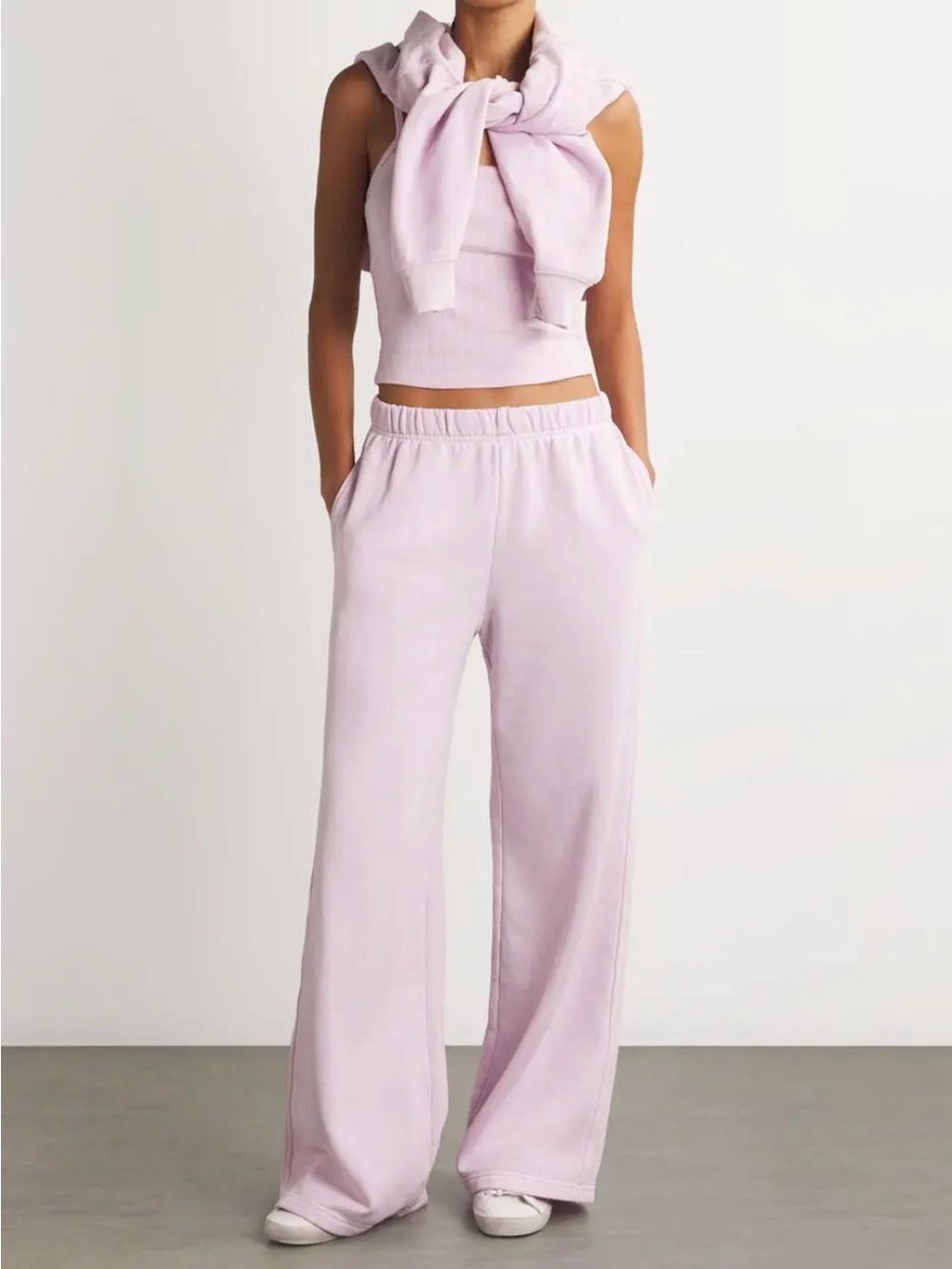 GOOD AMERICAN
Cotton-Blend Wide-Leg Sweatpants